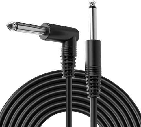 GC-MS2S TS 1/4 Inch Instrument Cable Compatible with Electric Guitar, Bass, Drums, Pedals, Amplifiers, Preamps, Mixers, GC-MS2S (Right Angle-to-Straight, 10Feet(2Pack)) in Saudi Arabia
