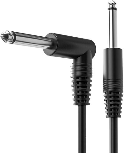 GC-MS2S TS 1/4 Inch Instrument Cable Compatible with Electric Guitar, Bass, Drums, Pedals, Amplifiers, Preamps, Mixers, GC-MS2S (Right Angle-to-Straight, 10Feet(2Pack)) in Saudi Arabia