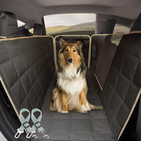 Lassie Dog Car Hammock for 2020-2023 Tesla Model Y/2018-2023 Model 3,Dog Car Seat Cover for Back Seat with 4 Headrests, 100% Waterproof Car Seat Protector for Dogs in Kuwait
