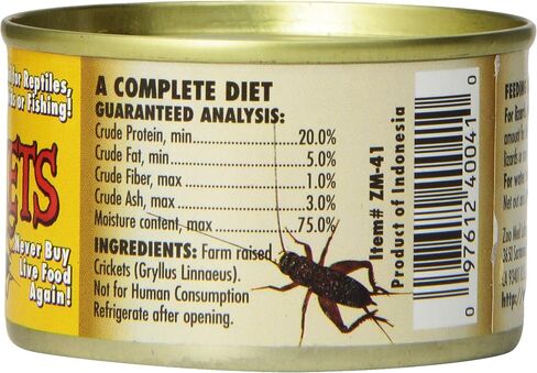 Zoo Med Laboratories Can O Crickets Pet Food, 1.2 Ounce Each (3 Pack) in Kuwait