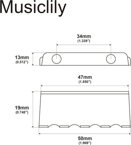 Musiclily Pro Steel Tremolo Spring Claw 34mm Mounting Holes Spacing for Electric Guitar Tremolo Bridge, Nickel in Saudi Arabia