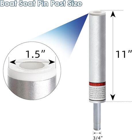 3/4" Boat Seat Pin Post,Marine Boat Seat Pedestal Base Post for Mounting Boat Seat,Boat Seat Pedestal Post Lock-in Aluminum Boat Seat Extension Post Pole for Marine Pontoon Boat Fishing Boat Bass Boat in Kuwait