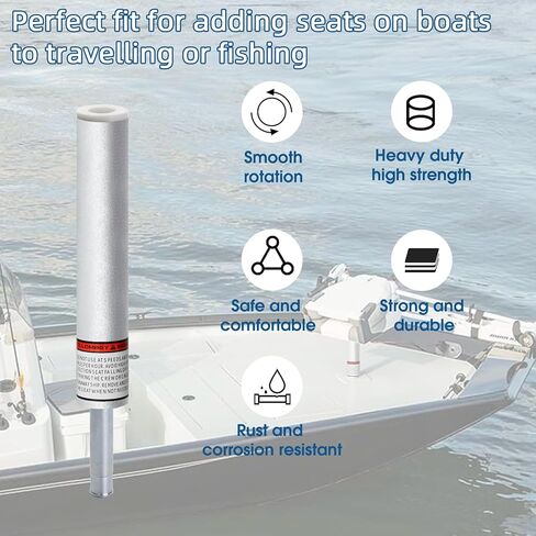 3/4" Boat Seat Pin Post,Marine Boat Seat Pedestal Base Post for Mounting Boat Seat,Boat Seat Pedestal Post Lock-in Aluminum Boat Seat Extension Post Pole for Marine Pontoon Boat Fishing Boat Bass Boat in Kuwait