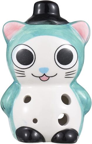 6 Holes Ceramic Ocarina Cute Animal Style Musical Instrument for Learner and Music Lover with Lanyard Music Score Green in Kuwait