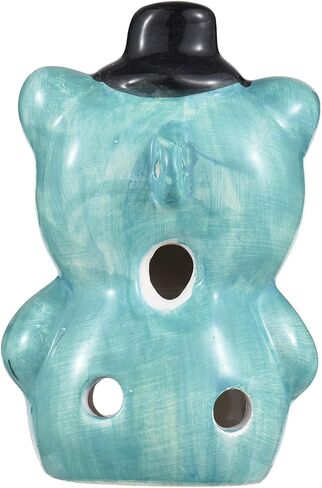 6 Holes Ceramic Ocarina Cute Animal Style Musical Instrument for Learner and Music Lover with Lanyard Music Score Green in Kuwait