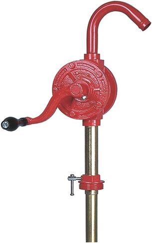 Groz Rotary Barrel Pump With Drum Level Indicator | Dual Directional | Cast Iron | 1-inch Pump Inlet | NBR Seals | Steel Discharge Spout | 3-piece Rigid Suction Tube in Kuwait