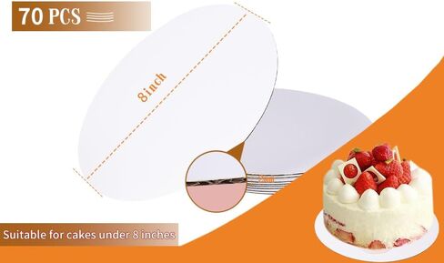 40 Pcs Cake Boards,White Cake Boards 11 Inch Round,Food Grade Cardboard Cake Rounds,Disposable Cake Plates,11 Inch Cake Board,Waterproof and Oil proof Cake Base Cake Tray Cake Pizza Circles in Kuwait
