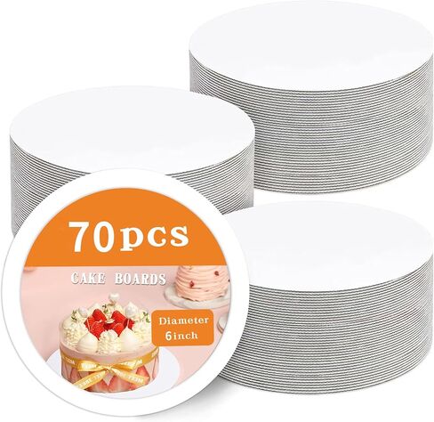 40 Pcs Cake Boards,White Cake Boards 11 Inch Round,Food Grade Cardboard Cake Rounds,Disposable Cake Plates,11 Inch Cake Board,Waterproof and Oil proof Cake Base Cake Tray Cake Pizza Circles in Kuwait