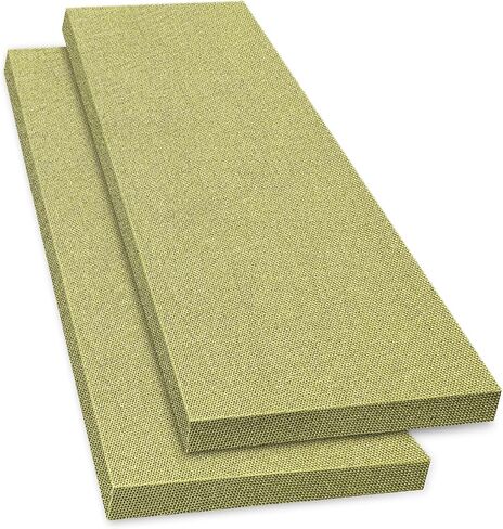 Olanglab Fabric Acoustic Panels, 2 Pack Fabric Wrapped Panel Acoustical Soundproof Wall Panels Sound Absorbing,Sound Absorbing Panels for Studio Acoustic Treatment (Black, 24x12 in) in Saudi Arabia