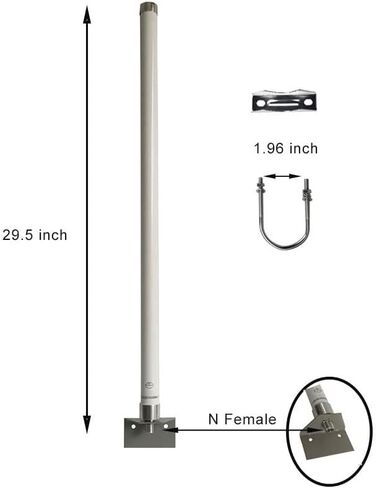 Long Range WiFi Antennas Outdoor Full Kit 2.4GHz 5GHz External Panel Directional WiFi Antenna Extender for WiFi Router/Wireless Camera/WiFi Access Point, 5meter Cable, RP-SMA, SMA, Mounting Pole in Kuwait
