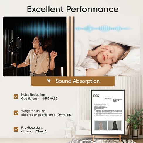 2 Pack Wood Slat Acoustic Panels for Wall and Ceiling, 94.49"×12.80" Soundpoof Wooden Wall Panels for Interior Wall Decor, 3D Fluted Sound Absorbing Panel - Light Walnut in Saudi Arabia