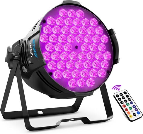 BETOPPER LED ضوء المسرح، 54x3W DJ Light مع جهاز التحكم عن بعد، RGB Sound Active Stage Lighting، DMX-512 Par Light يمكن أن يضيء الحدث الخاص بك، والحفلات، والأحداث المدرسية، وعرض DJ المباشر، والحفلات الموسيقية وما إلى ذلك. in Saudi Arabia