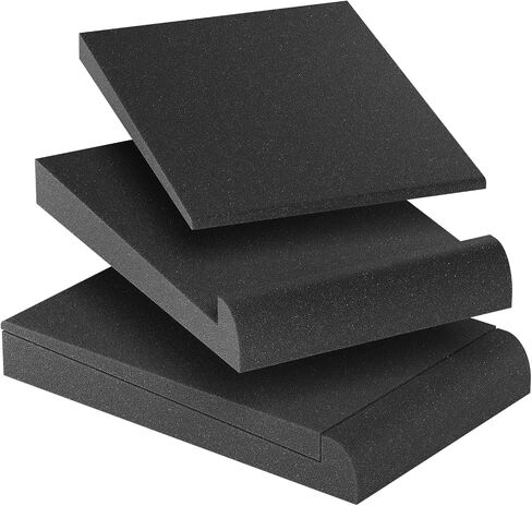 HYCHINS Subwoofer Isolation Pad Pair (1.6" X 7.7" X 11.8" Stereo Vibration Isolation Stabilizer Base) - Speaker Foam - Speaker Isolation Pad - Isolation Pads, Subwoofer Stand, Speaker Isolation Pads in Saudi Arabia