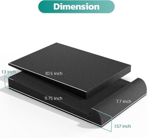 HYCHINS Subwoofer Isolation Pad Pair (1.6" X 7.7" X 11.8" Stereo Vibration Isolation Stabilizer Base) - Speaker Foam - Speaker Isolation Pad - Isolation Pads, Subwoofer Stand, Speaker Isolation Pads in Saudi Arabia