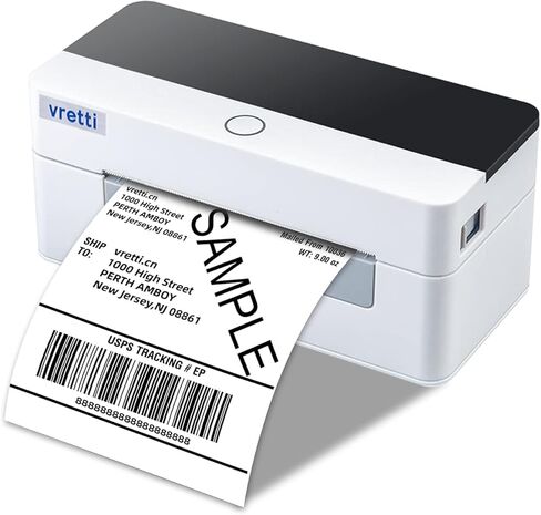 vretti Thermal Shipping Label Printer - 4x6 USB Label Printer - Desktop Barcode Pink Label Printer for Small Business & Shipping Packages Compatible with Mac, Windows, Linux, UPS, USPS(USB Version) in Saudi Arabia