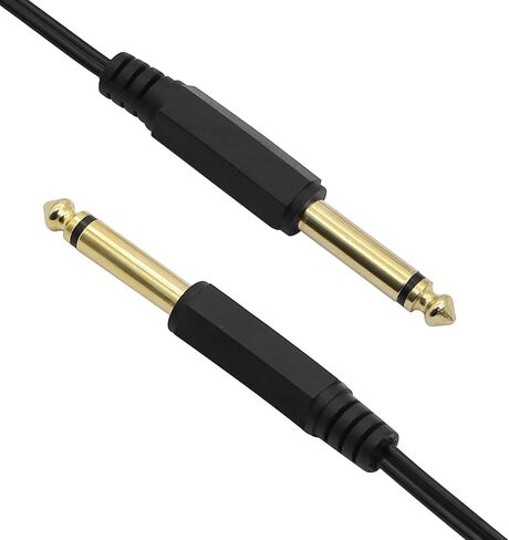 CERRXIAN 6.35mm 1/4 Inch TS Mono Male to 6.35mm 1/4 Inch TS Mono Male Headphone Guitar Instrument Audio Spring Coiled Earphone Cable(6.35m-6.35m) in Saudi Arabia