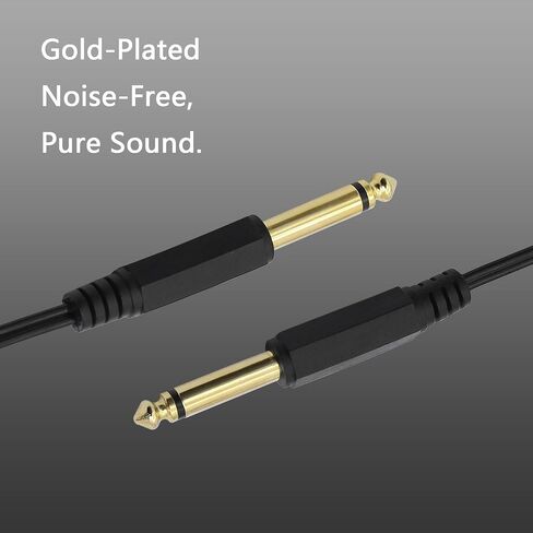 CERRXIAN 6.35mm 1/4 Inch TS Mono Male to 6.35mm 1/4 Inch TS Mono Male Headphone Guitar Instrument Audio Spring Coiled Earphone Cable(6.35m-6.35m) in Saudi Arabia