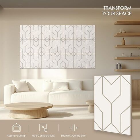 12 Pack Felt Acoustic Panels, 48"x48"x0.4" Large Acoustic Wall Panels, Self-Adhesive Sound Absorbing Panels for Recording Studios & Offices,Camel Felt+Black Decorative Acoustic Panels in Kuwait