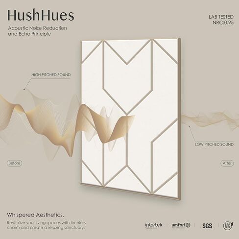 12 Pack Felt Acoustic Panels, 48"x48"x0.4" Large Acoustic Wall Panels, Self-Adhesive Sound Absorbing Panels for Recording Studios & Offices,Camel Felt+Black Decorative Acoustic Panels in Kuwait