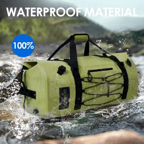 80L Waterproof Duffel Bag Large Dry Bags Roll-Top Heavy Duty Dry Duffle Bag with Durable Straps & Handles for Kayaking Paddle boarding Boating Rafting Fishing Canoeing Camping (Blue) in Kuwait