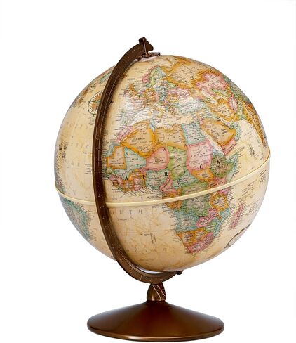 Replogle Globes Franklin World Globe، محيط عتيق، قطر 30.48 سم، أكثر من 4000 اسم مكان in Kuwait