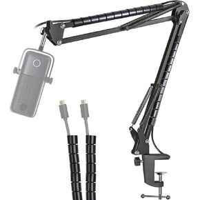 Mic Boom Arm Stand Compatible with Elgato Wave:1 Microphone - Professional Adjustable Scissor Microphone Boom Arm by YOUSHARES