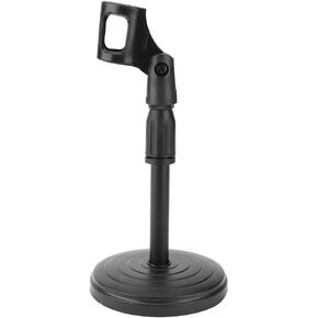 Microphone Stand, Detachable Desktop Mic Stand Height Adjustable Microphone Disc Stand with Non Slip Mic Clip for Radio Broadcast Studio Reacording