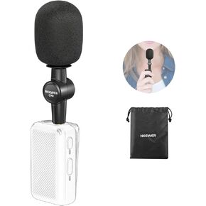 Neewer 3.5mm TRS Omnidirectional Microphone for DSLR Camera Recorder, Mini Mic for Vlog Podcast Interview, Compatible with Rode Wireless GO II 2 CM28 DJI Wireless Mic Transmitter, CM4