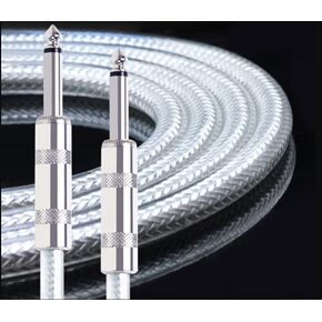 Kmise Guitar Instrument Cable-5 ft Electric Guitar Accessory,OFC Braided Low Noise Right Angle Cable for Electric Guitar, Bass Guitar