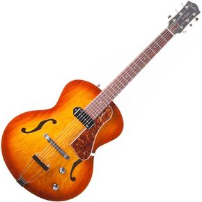 Godin 5th Avenue Kingpin P90 Jazz-Style Acoustic Electric Guitar Bundle , Cognac Burst