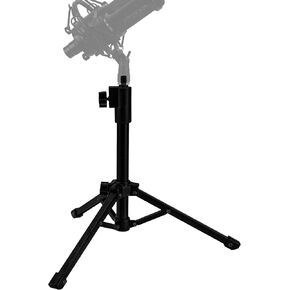 Geekria for Creators Telescoping Tabletop Tripod Microphone Stand, Desktop Mic Stand with Foldable Non-Slip Feet, Compatible with Audio-Technica AT2020, AKG P120, P220, CAD Audio GXL1800