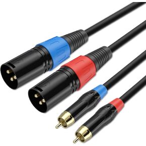 Dual XLR Female to Dual RCA Male, 2 RCA to 2 XLR Male HiFi Stereo Audio Connection Microphone Cable Wire Cord Path Cable, 3.3 Feet in Saudi Arabia