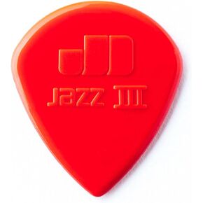 Dunlop Jazz III Red Nylon 1.38mm Player's Pack 3 Pack (18) Bundle