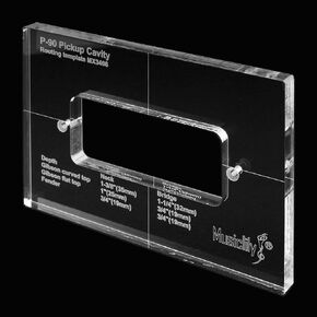 Musiclily Pro CNC Accurate Acrylic P90 Pickup Routing Template for Electric Guitar Body