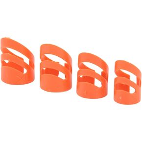 Guitar Finger Pick Set, 4Pcs Guitar Fingertip Protector Kit Guitar Finger Guards Covers Accessory For Guitar Bass Banjo(Red) Performance Accessory
