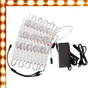 40ft Storefront Orange LED Light Super Bright 5630 Module with UL 12v 6 Amps AC Power Package