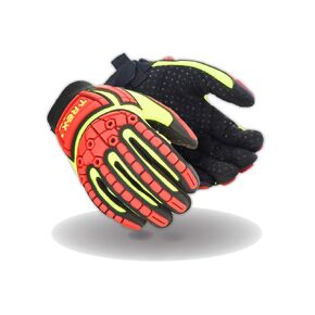 MAGID T-REX ANSI A5 Primal Series Slim Fit Mechanic’s Impact Glove, 1 Pairs, Size 7/Small, TRX641