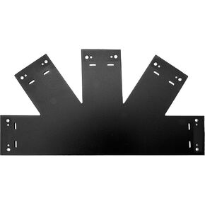 Ozco 56620 13-1/2 in. Galvanized Steel Truss Base Fan Wood Connector Plate, Black Galvanized Steel (1 per pack)