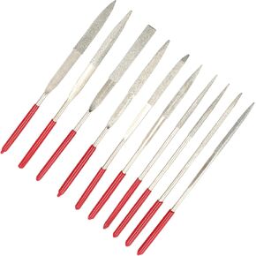 Piutouyar 10 Pack Guitar File Set, Bass Guitar Nut Files Set, Diamond Needle File Set Guitar Repair Luthier Tool Jewelry Making Tool
