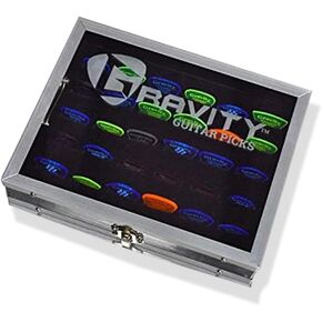 Gravity Stunning Pick Display Case for All Size Picks Can Hold 30 Picks Must-Have For Any Guitarist