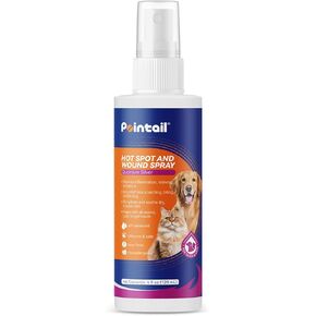 Hot Spot Spray for Dogs and Cats, Hot Spot Treatment for Dogs for Itch Relief, Allergies, Chewing, Infections, Wound Care Spray for All Animals, 8oz