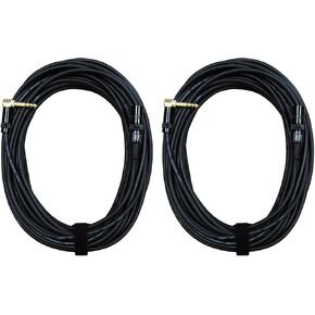 Audio 2000s E14150P2 1/4" TRS Right Angle to XLR Male 50 Ft Audio Cable (2 Pack)
