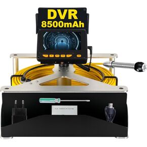 Sewer Camera 100ft, 4.3" HD Screen, 23mm Pipe Inspection Camera with 16GB DVR, Portable Drain Camera with 8500mAh Battery, Ideal for Plumbers and Homeowners