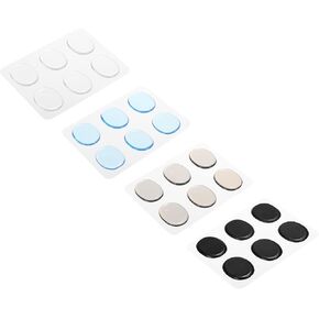 MECCANIXITY Drum Dampeners Gel Pads Silicone Drum Silencers Drum Dampeners Moon Gels Multicolored 31x25x2.8mm for Drums Cymbals Tone Control Pack of 24