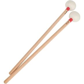 Vaguelly 2pcs Timpani Sticks Percussion Drumstick Soft Head Drum Sticks Drum Percussion Mallets Drumsticks Bass Percussion Sticks Marching Drum Sticks Gong Maple Red Major Snare