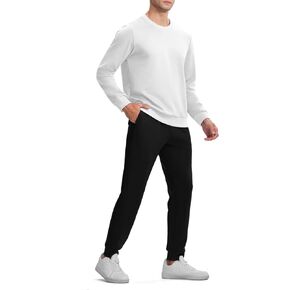 TBMPOY Mens Sweatsuits 2 Piece Set Tracksuits Jogging Outfits Long Sleeve Tops Jogger Pants Sweat Track Suits Casual Athletic Light Grey XL