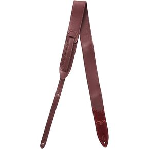 PRS Guitars Premium Leather 2" Strap Embroidered Birds, Burgundy (ACC-3167)
