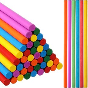 48 Pack Rhythm Music Sticks Wood Classroom Music Rhythm Sticks Colorful Wood Sticks Percussion Instruments, 12 x 1/2 Inch, Red, Green, Yellow, Blue, Purple, Orange in Kuwait
