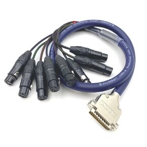 DB25 to XLR Female Snake Cable, DB25 Male to 8 Channel XLR 3Pin Female Balanced Snake Cable D-Sub Snake Cable Patch Bay Interface Modular Cable 1 Meter/3.28ft