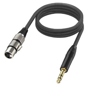 Cubilux XLR Female to 1/4 Inch (6.35mm) TRS Jack Lead Balanced Signal Interconnect Cable XLR to Quarter inch Patch Cable - 6.5 FT